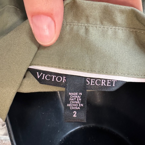 Victoria’s Secret Olive Shirt Dress Belted Size 2 - Picture 5 of 10